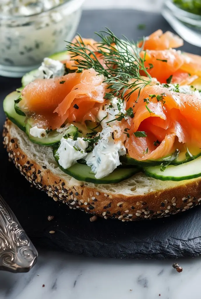Bagels au saumon fumé