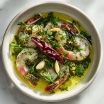 crevette crue a l’huile d’olive